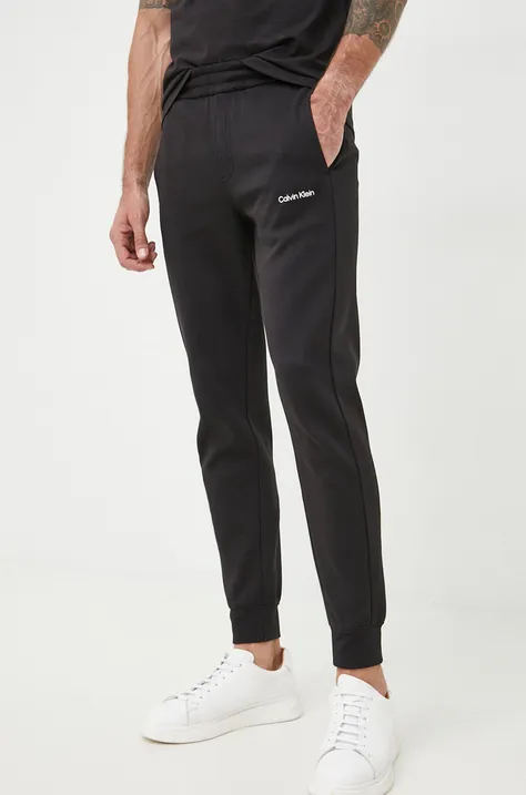 Calvin Klein spodnie dresowe męskie kolor czarny gładkie