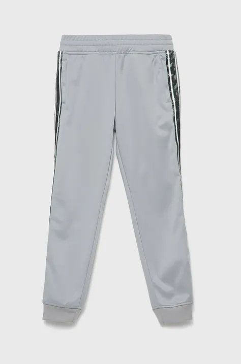 Дитячі спортивні штани Guess колір сірий однотонні