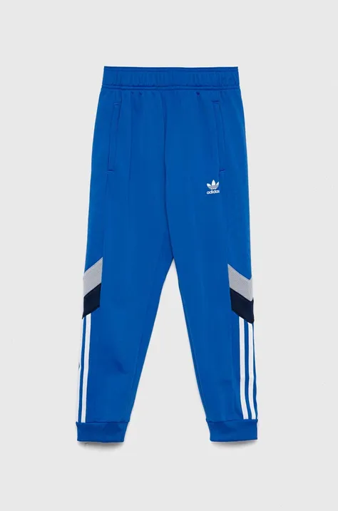 adidas Originals spodnie dresowe dziecięce kolor niebieski z aplikacją
