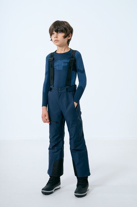 Otroške smučarske hlače 4F mornarsko modra barva