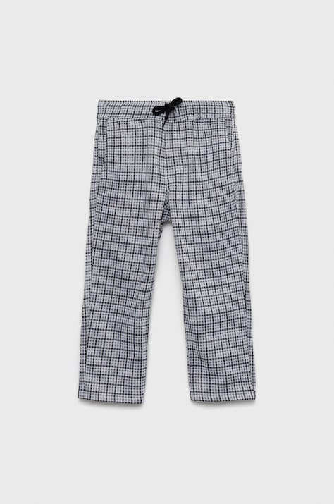 Detské nohavice Abercrombie & Fitch šedá farba, vzorované
