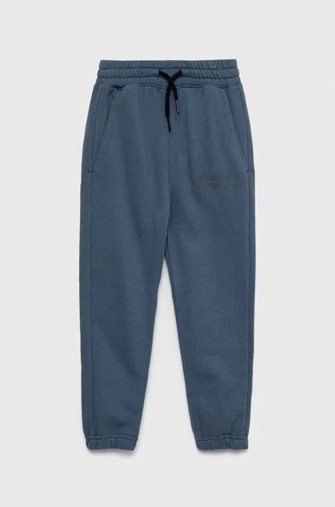 Abercrombie & Fitch spodnie dresowe kolor niebieski z nadrukiem