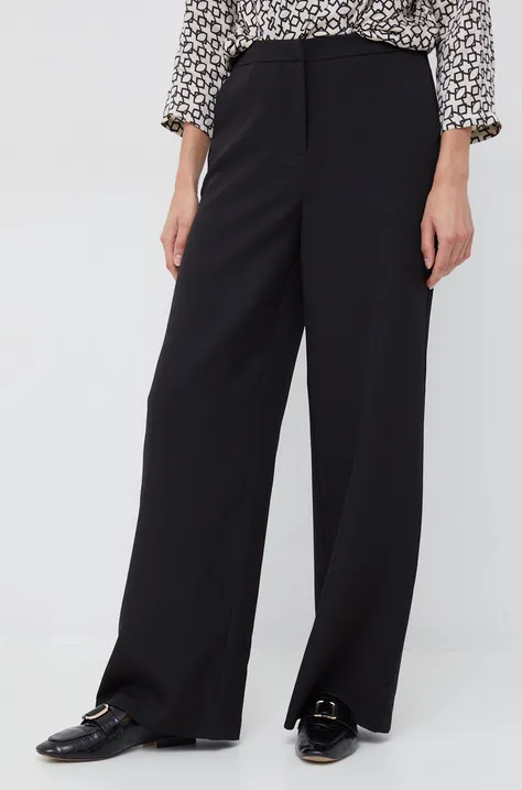Vero Moda spodnie damskie kolor czarny szerokie high waist