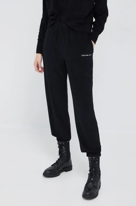Calvin Klein Jeans spodnie dresowe J20J218972.9BYY damskie kolor czarny gładkie