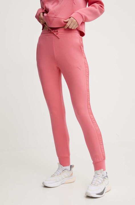 Guess pantaloni de trening ALLIE culoarea violet, cu imprimeu, V2YB18 K7UW2