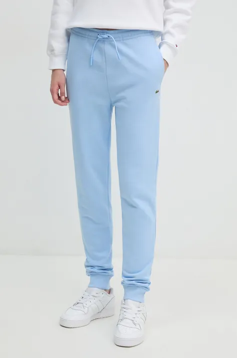 Lacoste spodnie dresowe damskie kolor niebieski
