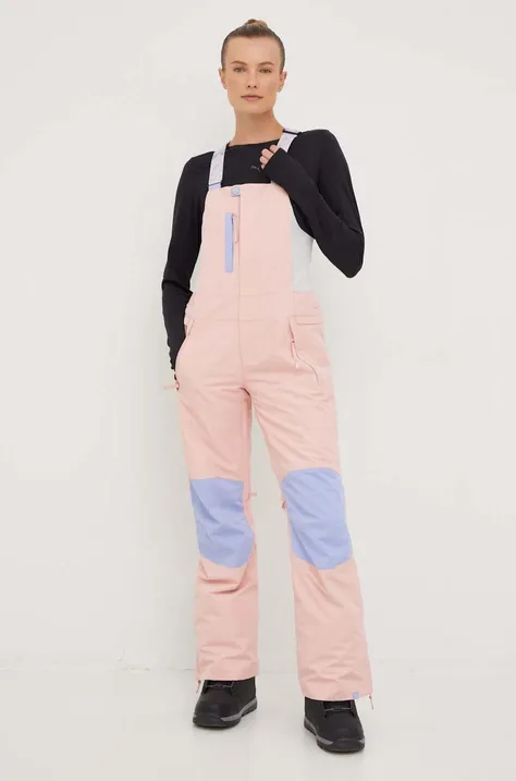 Παντελόνι σνόουμπορντ Roxy Chloe Kim χρώμα: ροζ