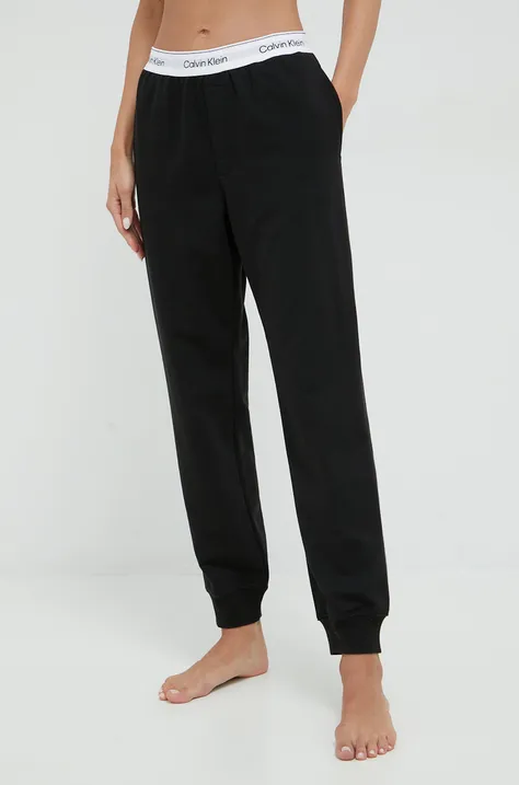 Calvin Klein Underwear pantaloni de pijama femei, culoarea negru 000QS6872E