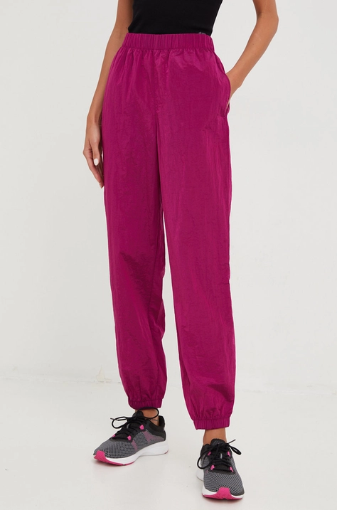 GAP pantaloni de trening femei, culoarea violet, neted