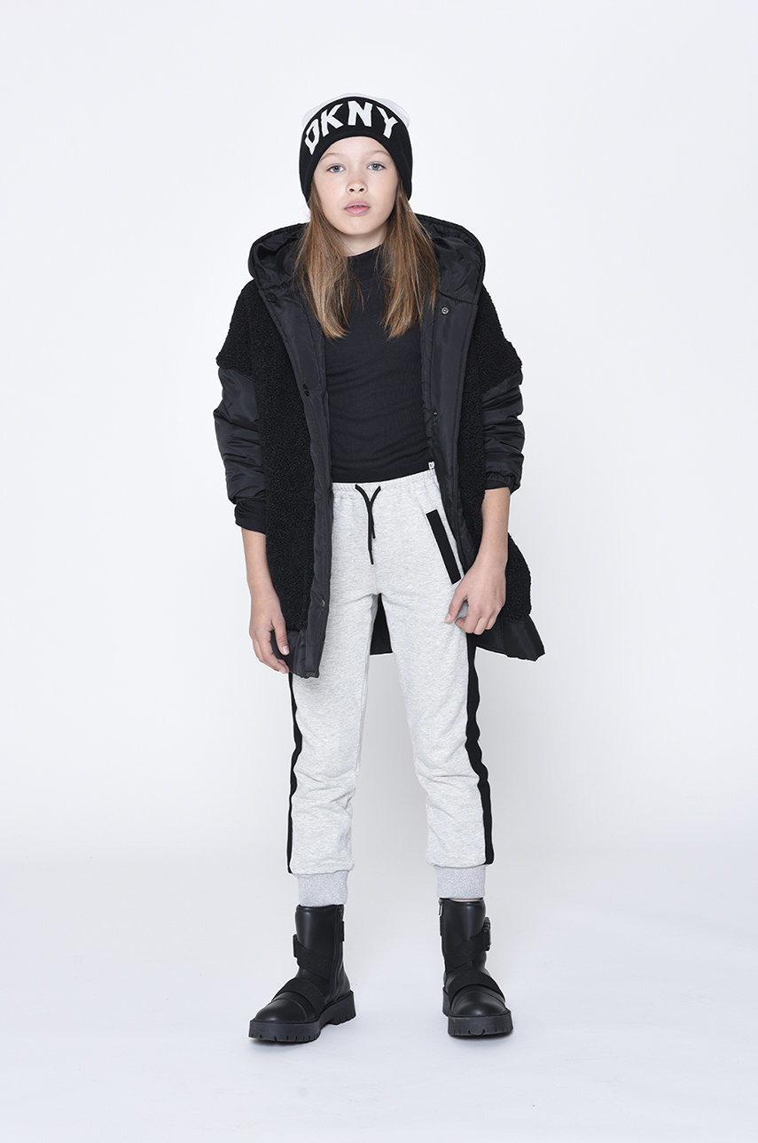 Dkny pantaloni de trening din bumbac pentru copii