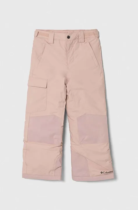 Дитячі лижні штани Columbia колір рожевий
