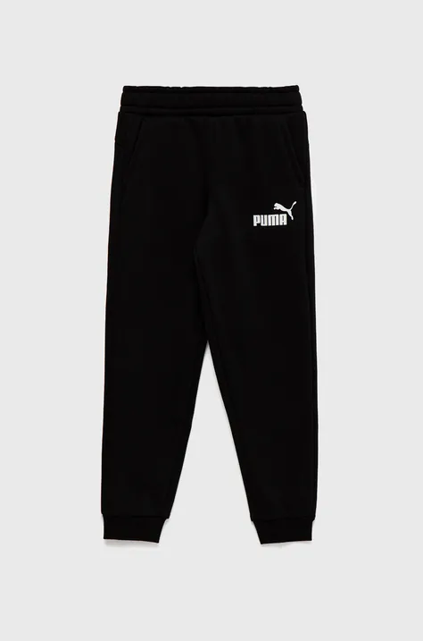 Puma pantaloni de trening pentru copii culoarea negru, neted