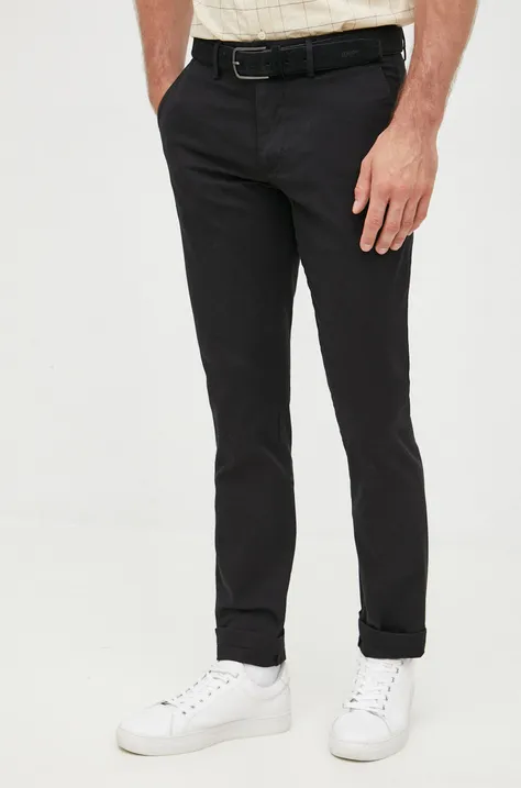 Tommy Hilfiger spodnie męskie kolor czarny w fasonie chinos