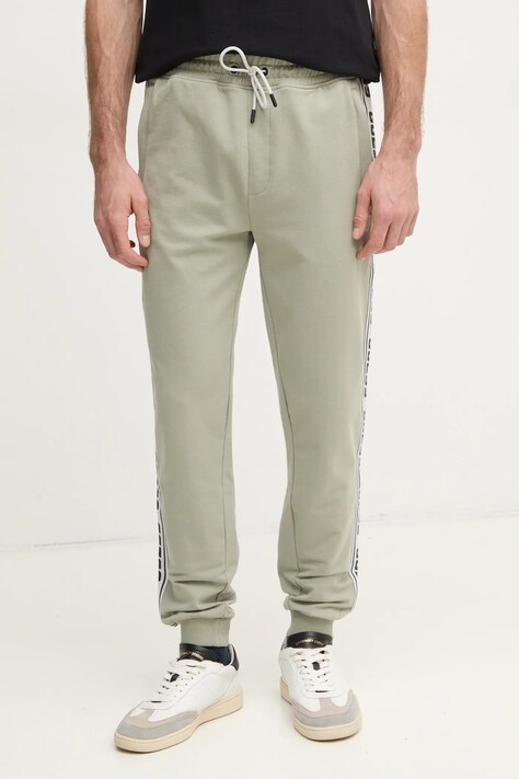 Guess pantaloni de trening culoarea verde, cu imprimeu
