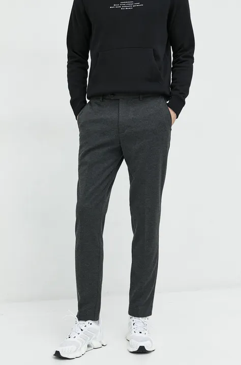 Штани Premium by Jack&Jones Winter чоловічі колір сірий облягаючі