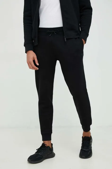Guess spodnie dresowe kolor czarny melanżowe