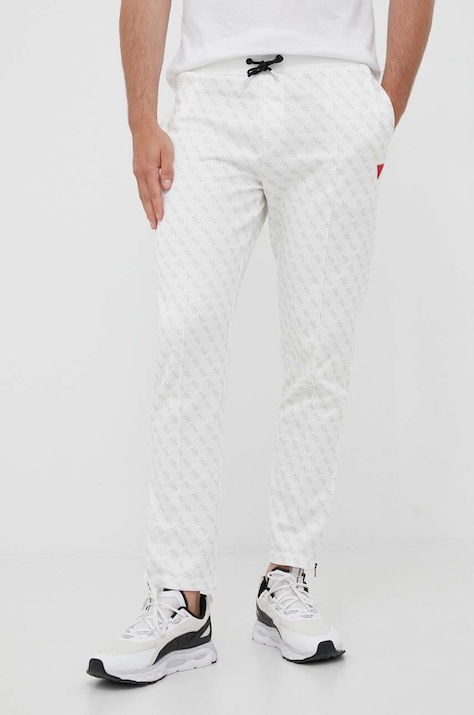 Guess pantaloni de trening KORBIN culoarea alb, modelator, Z2BB05 FL04Q