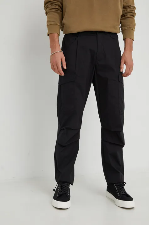 Marc O'Polo spodnie męskie kolor czarny w fasonie cargo
