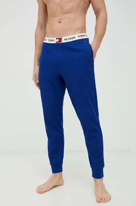 Παντελόνι πιτζάμας Tommy Hilfiger χρώμα: ναυτικό μπλε