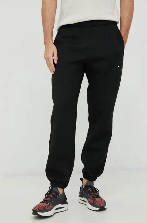 Παντελόνι φόρμας Tommy Hilfiger χρώμα: μαύρο