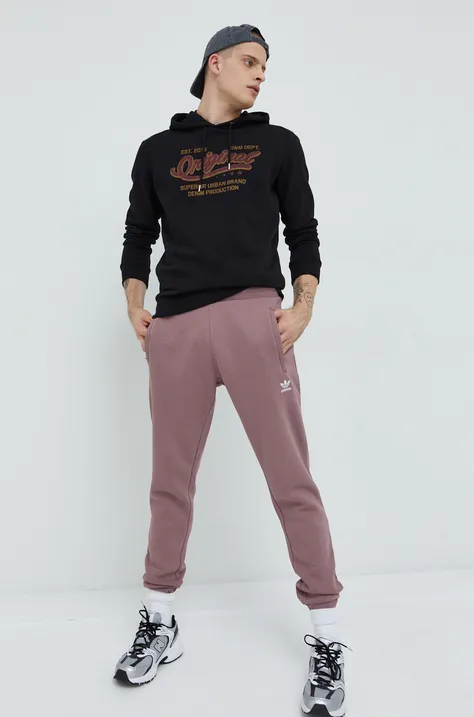 adidas Originals spodnie dresowe męskie kolor fioletowy gładkie