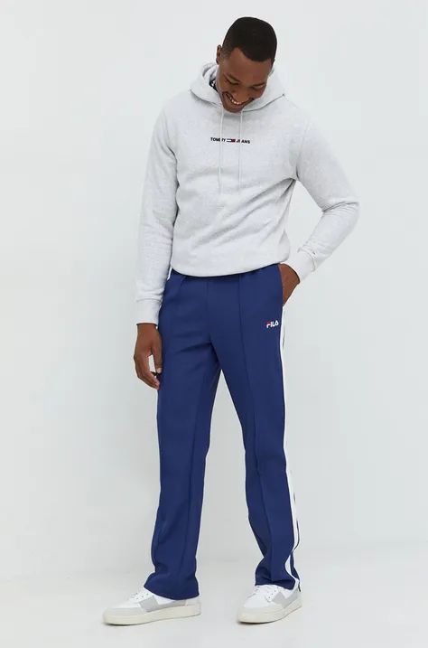 Спортивные штаны Fila мужские цвет синий с аппликацией