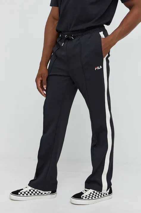 Fila spodnie dresowe męskie kolor czarny z aplikacją