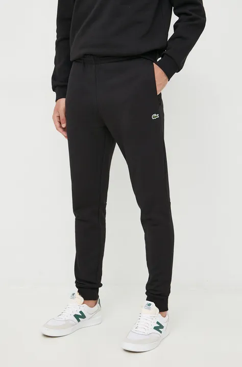 Lacoste spodnie dresowe męskie kolor czarny gładkie XH9624-132