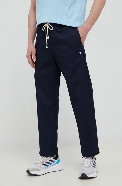 Champion trousers men's navy blue color