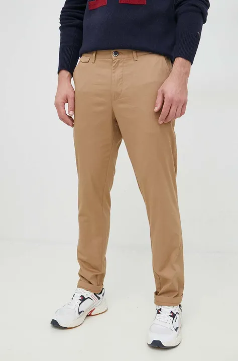 Панталони Sisley в бежово със стандартна кройка