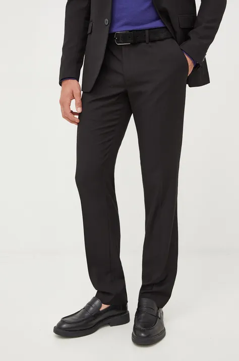 Nohavice Sisley pánske, čierna farba, rovné