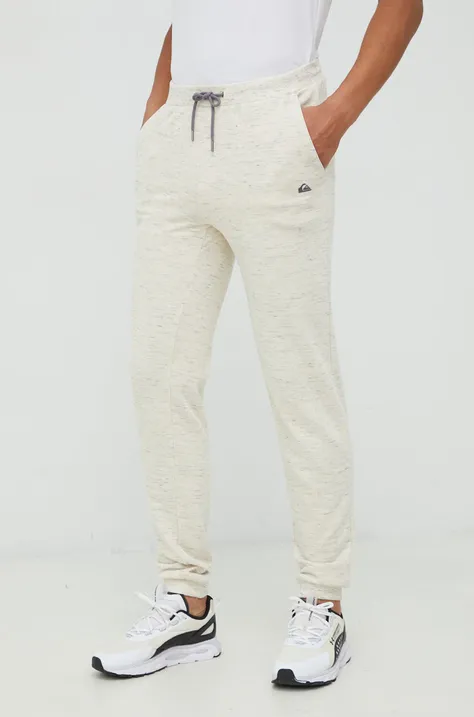 Quiksilver spodnie dresowe męskie kolor biały melanżowe