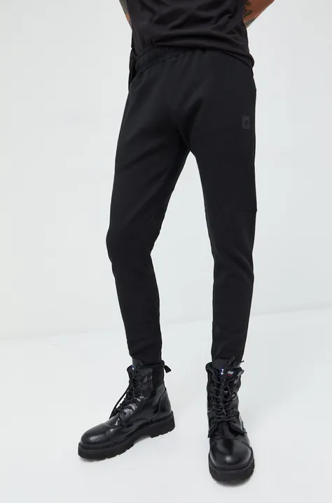 Superdry spodnie dresowe męskie kolor czarny gładkie