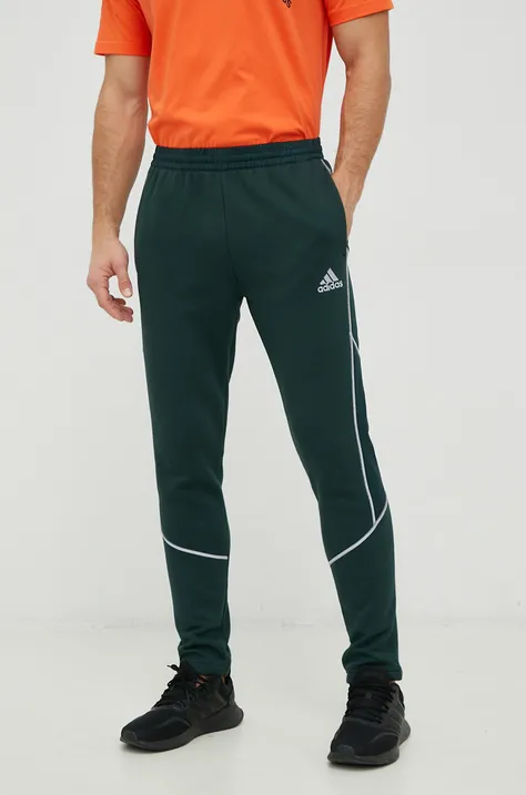 Adidas melegítőnadrág zöld, férfi, sima