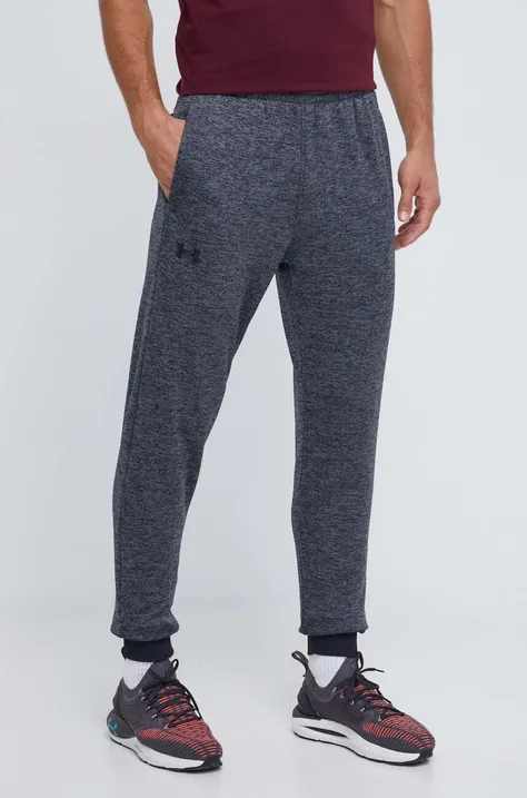 Under Armour pantaloni de trening Armour Fleece barbati, culoarea gri, neted