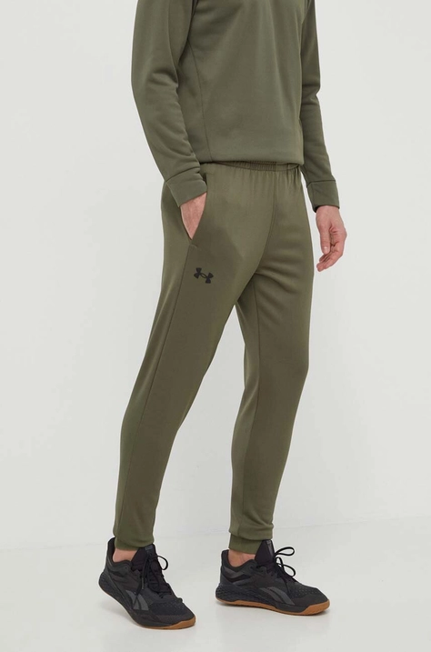 Spodnji del trenirke Under Armour Armour Fleece zelena barva