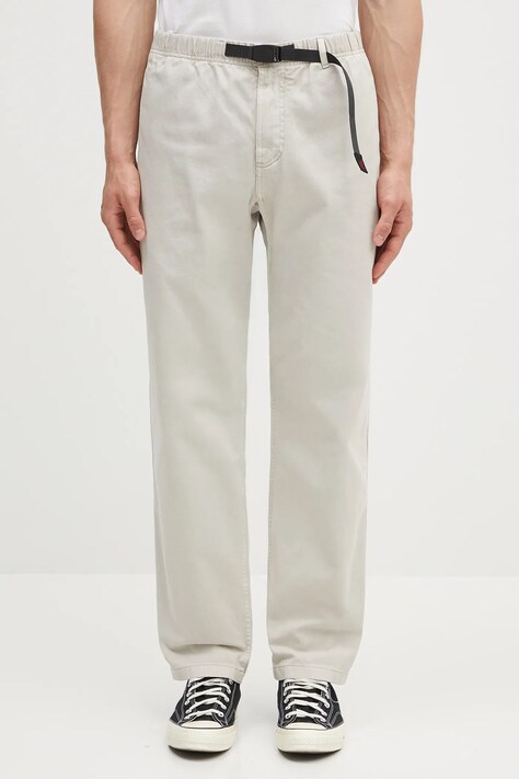 Gramicci pantaloni de bumbac Gramicci Pant culoarea gri, drept