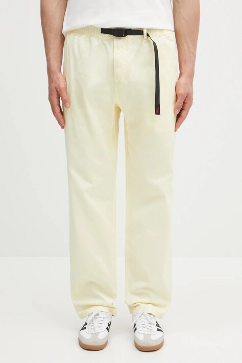 Gramicci pantaloni de bumbac Gramicci Pant culoarea gri, drept