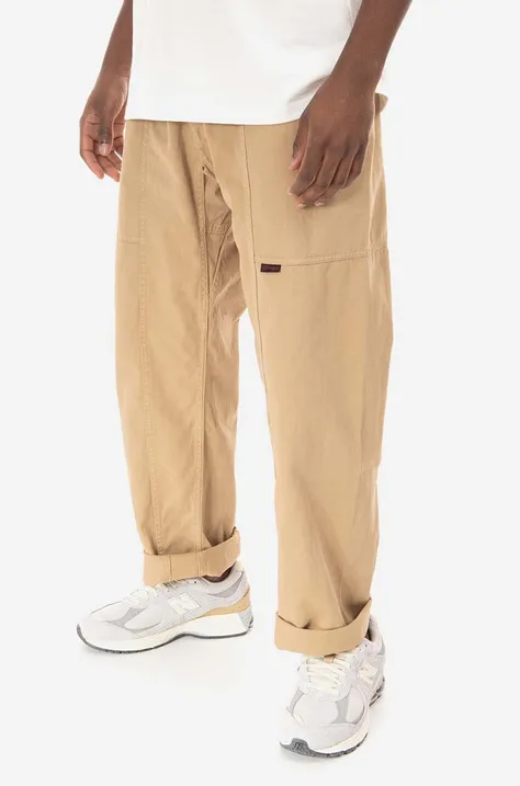 Памучен панталон Gramicci Gadget Pant в кафяво със стандартна кройка