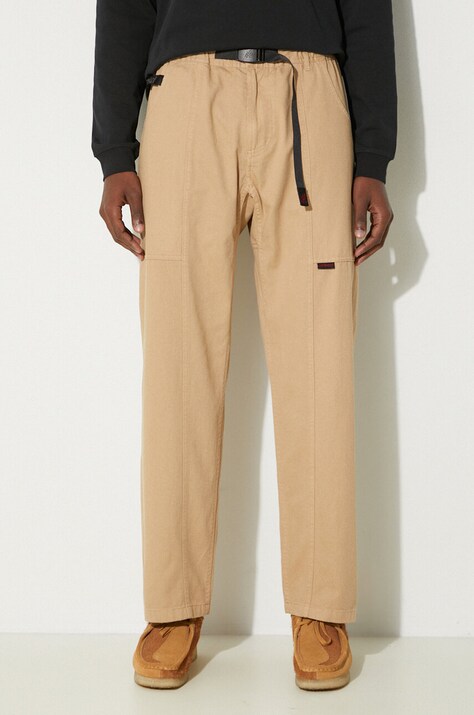 Bavlněné kalhoty Gramicci Gadget Pant hnědá barva, jednoduché, G105.OGT-brown
