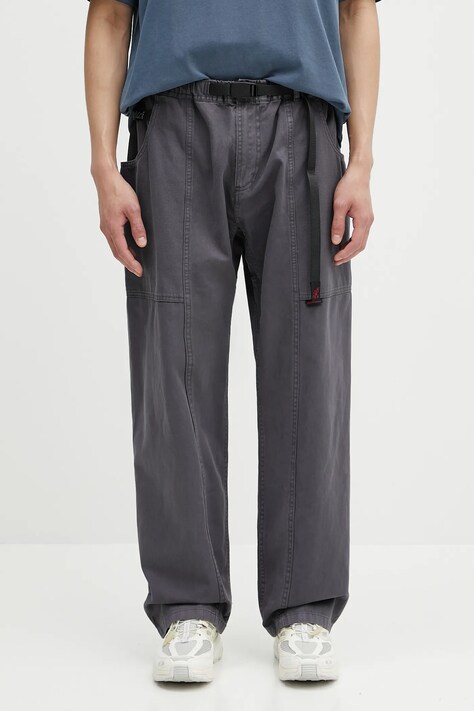 Gramicci pantaloni de bumbac culoarea albastru marin, drept