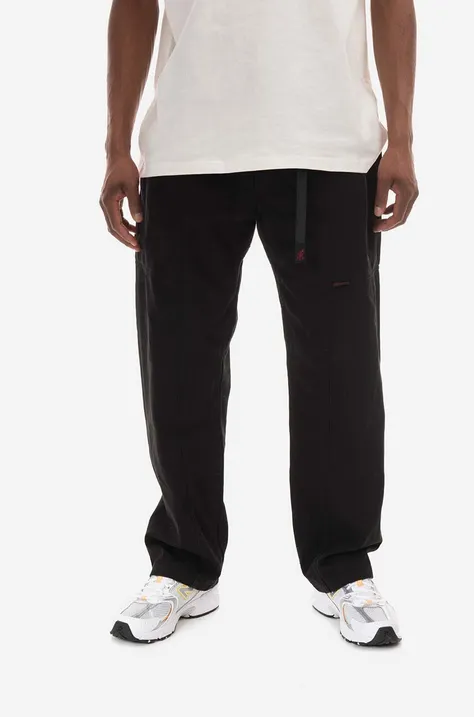 Памучен панталон Gramicci Gadget Pant в черно със стандартна кройка