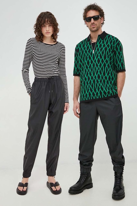 Tepláky Rains 18560.01-01.Black, unisex, čierna farba