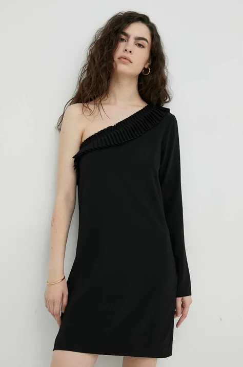 The Kooples sukienka kolor czarny mini prosta
