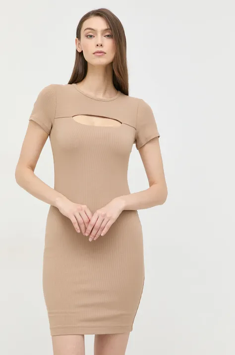 Сукня Guess колір коричневий mini облягаюча