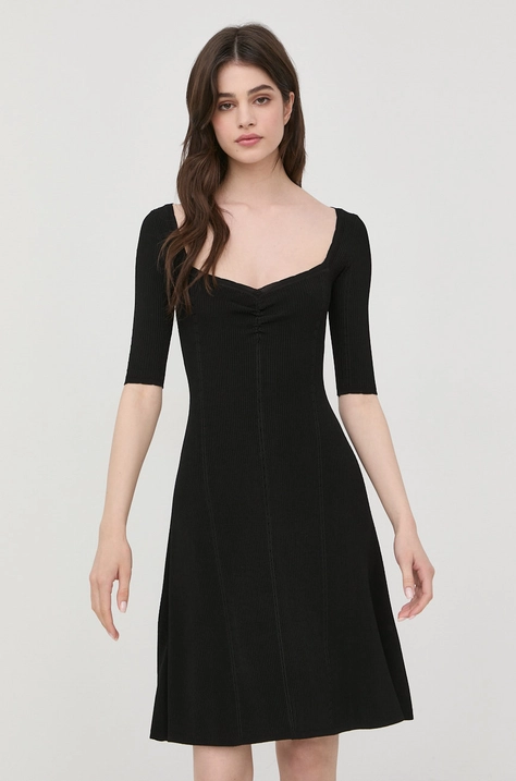 Guess rochie culoarea negru, mini, evazati