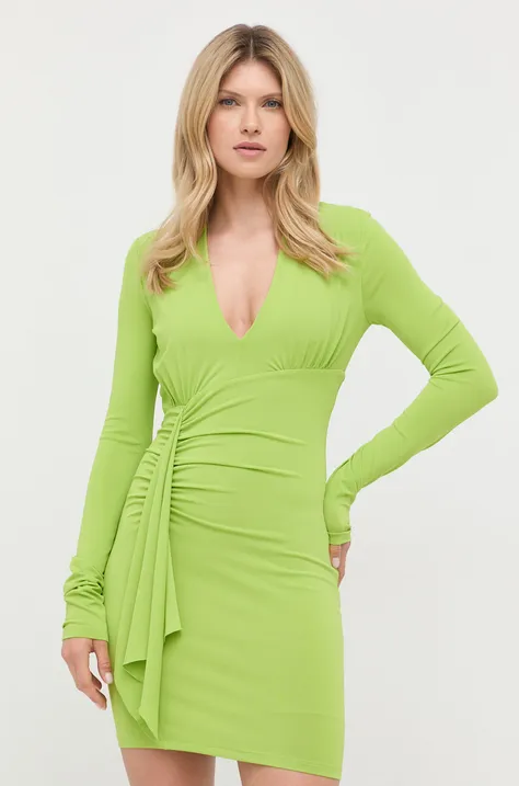 Patrizia Pepe sukienka kolor zielony mini dopasowana