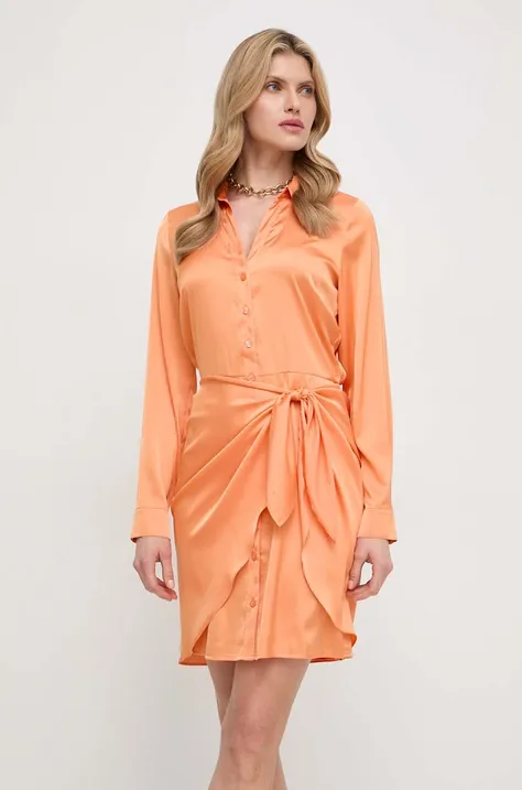 Haljina Guess boja: narančasta, mini, ravna