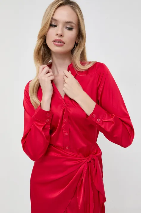 Haljina Guess boja: crvena, mini, ravna