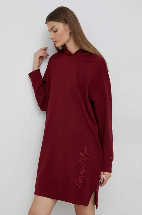 Платье Tommy Hilfiger цвет бордовый mini oversize